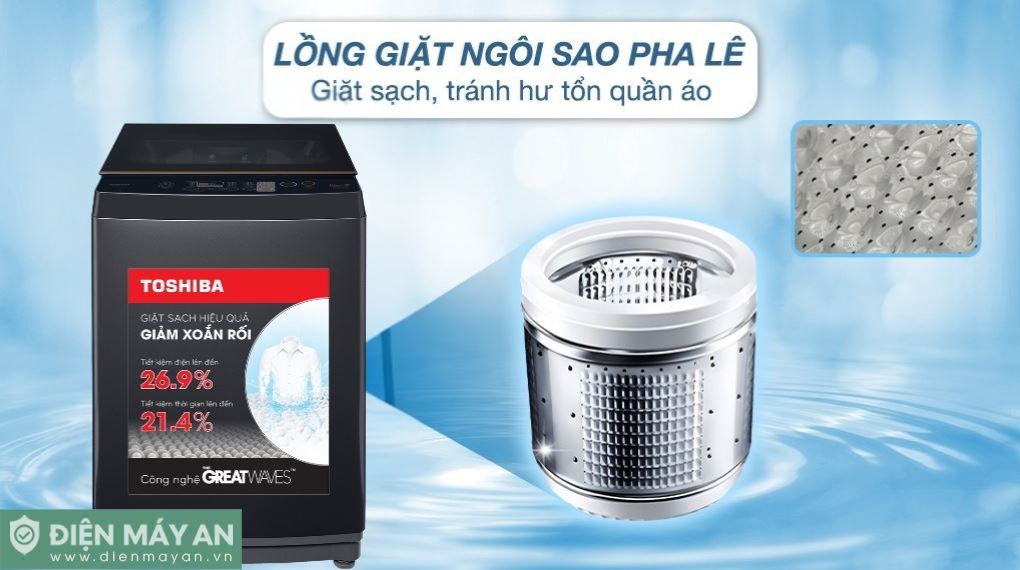 Máy Giặt Toshiba Inverter 10 Kg AW-DM1100PV(KK)